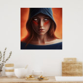 Poster Fille Super-Héros ポスター (キッチン)