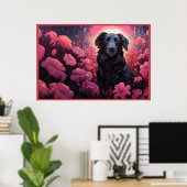 Poster Floral Pups ポスター (ホームオフィス)