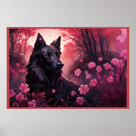 Poster Flowers and Paws ポスター