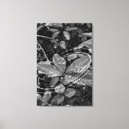 Poster Folhas - P&B キャンバスプリント