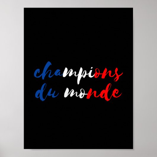 Poster foot France champions du monde 2018 ポスター (正面)