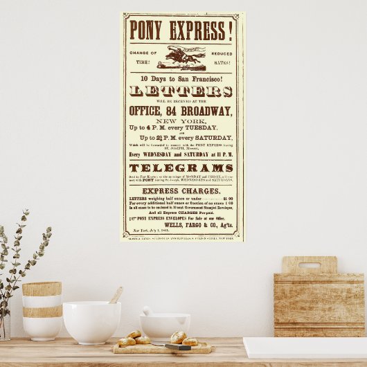 Poster from the Pony Express: American History ポスター (キッチン)