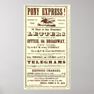 Poster from the Pony Express: American History ポスター