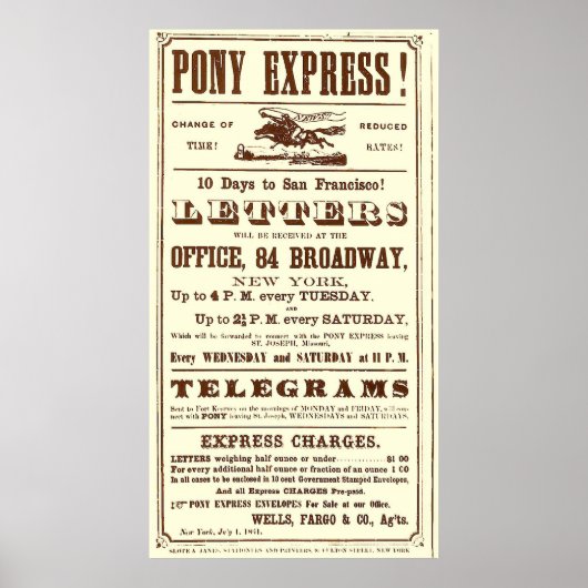 Poster from the Pony Express: American History ポスター (正面)