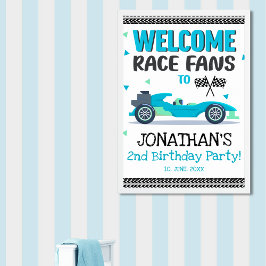 Póster  Fun 2nd Birthday Race Car Driver ポスター