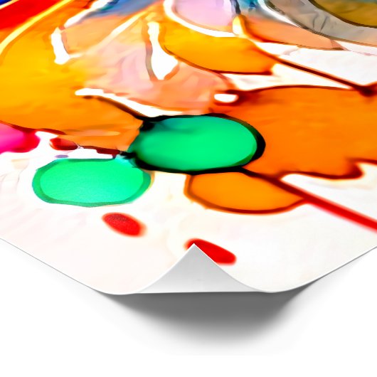 Pôster Gato Aquarela ポスター (コーナー)