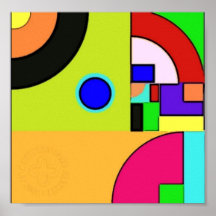 Poster. Geometric design. Golden ratio
