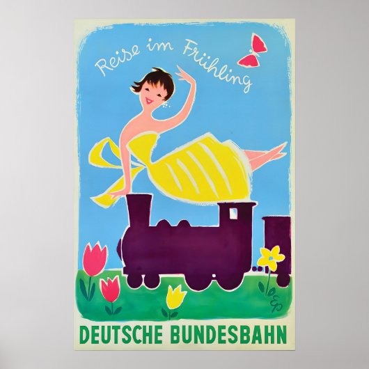 Poster German Railways -Into the spring ポスター (正面)