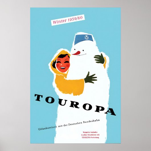 Poster German Railways -Touropa Winter 195960 ポスター (正面)