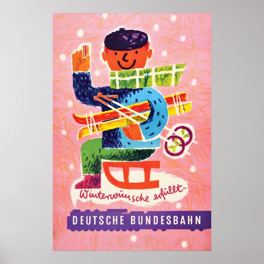 Poster German Railways -Winter wishes fulfilled ポスター (正面)