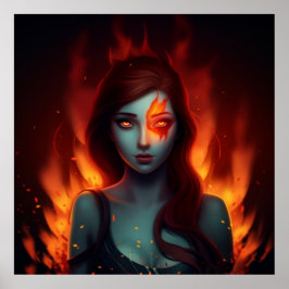 Poster Girl with Fire ポスター