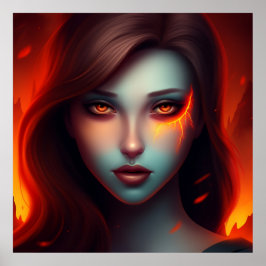 Poster Girl with Fire ポスター