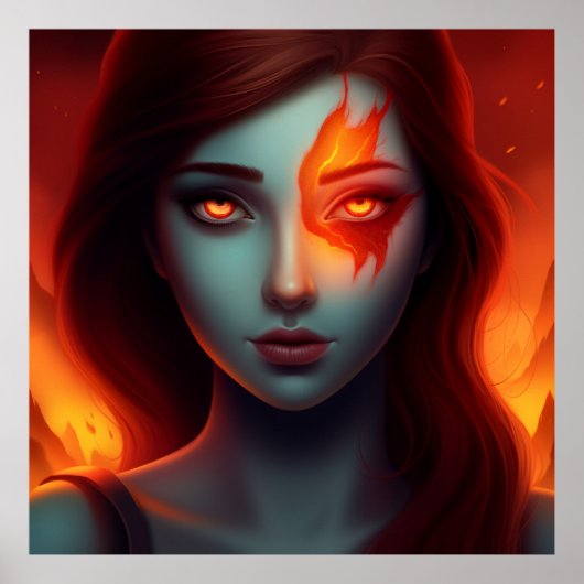 Poster Girl with Fire ポスター (正面)