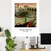 Poster - Gondola Waterway Venice Italy ポスター (ホームオフィス)