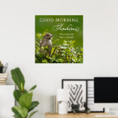 Poster - Good Morning Sunshine - Bird in Bush ポスター (ホームオフィス)