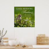 Poster - Good Morning Sunshine - Bird in Bush ポスター (キッチン)