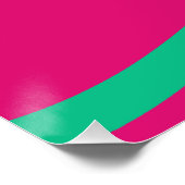 Poster – Green Lines on Pink ポスター (コーナー)
