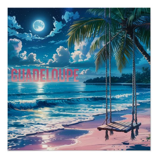 Poster Guadeloupe Nuit Enchantée ポスター (正面)