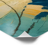 Poster Guadeloupe – Paysage tropical avec bateau e ポスター (コーナー)