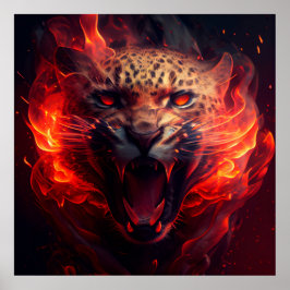 Poster Guépard rouge ポスター