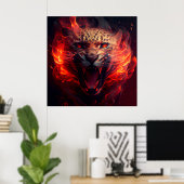 Poster Guépard rouge ポスター (ホームオフィス)
