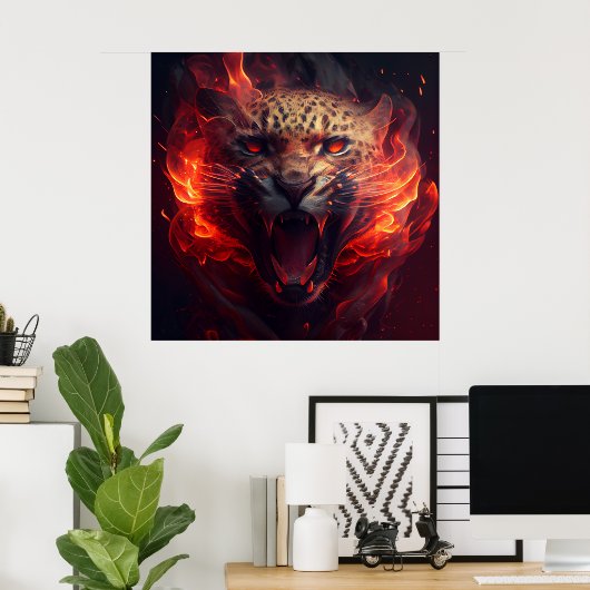 Poster Guépard rouge ポスター (ホームオフィス)