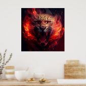 Poster Guépard rouge ポスター (キッチン)