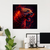 Poster Guépard rouge ポスター (ホームオフィス)