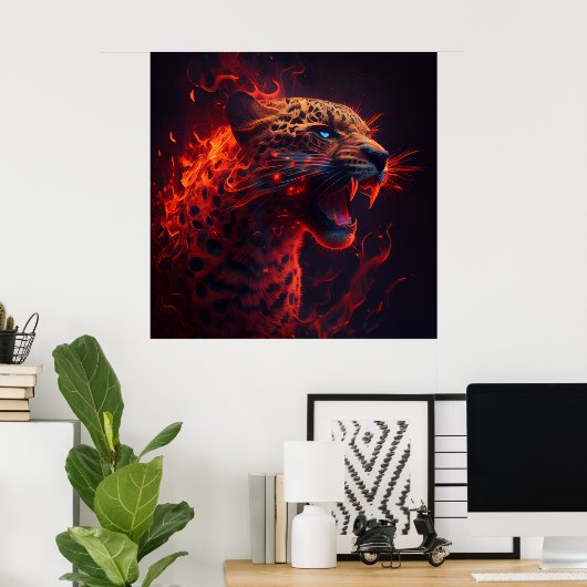 Poster Guépard rouge ポスター (ホームオフィス)