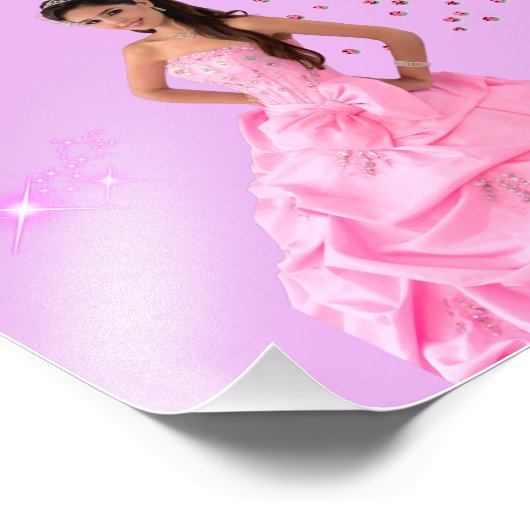 Póster happy birthday, quinceañera フォトプリント            (角)