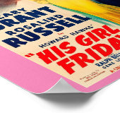 Poster his Girl Friday-Cary Grant Rosalind Russell ポスター (角)