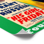 Poster his Girl Friday-Cary Grant Rosalind Russell ポスター (角)
