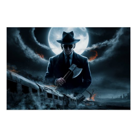 Poster Homme Noir Train 03 ポスター (正面)