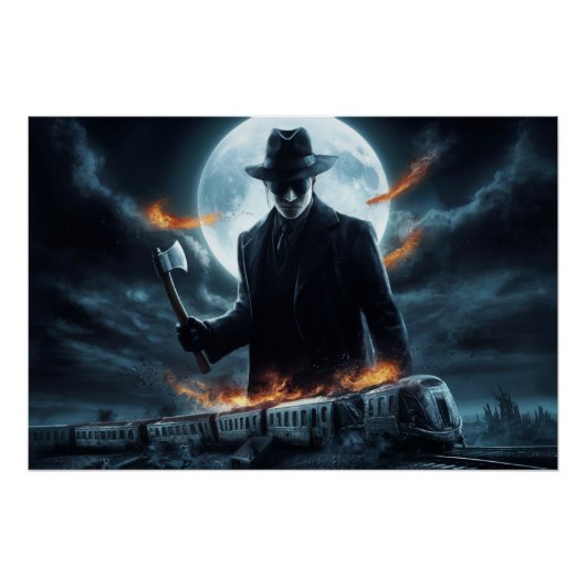 Poster Homme Noir Train 04 ポスター (正面)