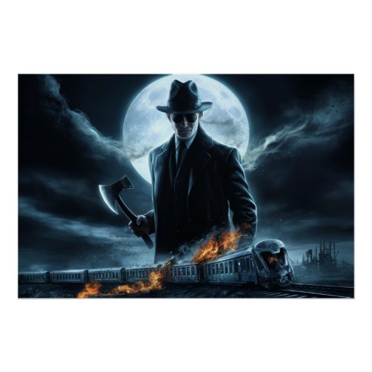 Poster Homme Noir Train 07 ポスター (正面)