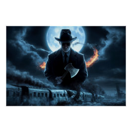 Poster Homme Noir Train 10 ポスター