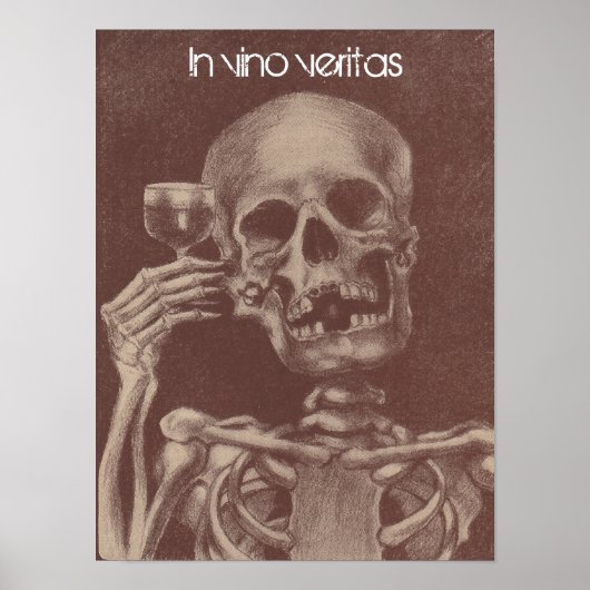 Poster In vino veritas = In wine, Truth Skeleton ポスター (正面)