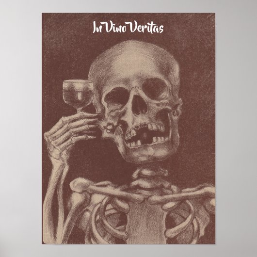 Poster In vino veritas = In wine, Truth Skeleton ポスター (正面)