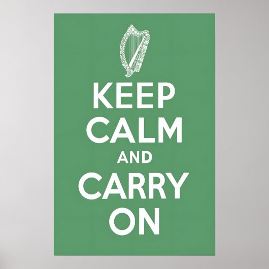 Poster Ireland Keep calm and carry on Wall Print ポスター (正面)
