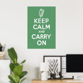 Poster Ireland Keep calm and carry on Wall Print ポスター (ホームオフィス)