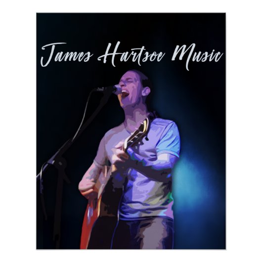 Poster - James Hartsoe Music singing ポスター (正面)