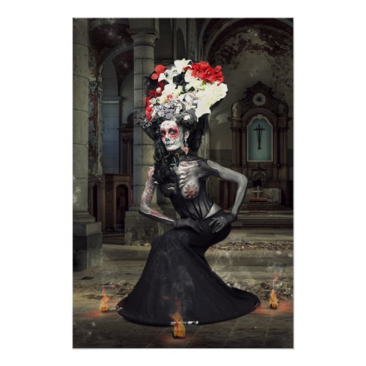 Poster Jeff Mougenot/Frederica Lolly (catrina) ポスター (正面)