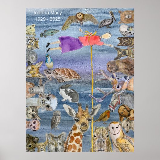 Poster: Joanna flying amongst the animals ポスター (正面)