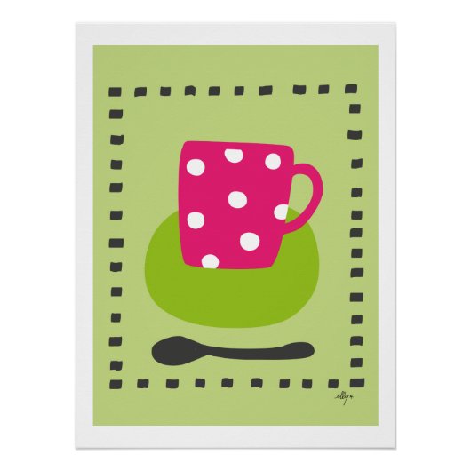 poster kopje met stippen ポスター (正面)