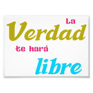 Póster La verdad te hará libre フォトプリント