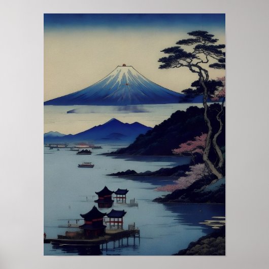 Poster - Lake, Pine and Mountain - Japan ポスター (正面)