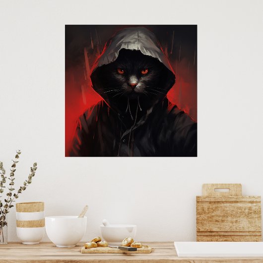 Poster Le chat noir de l'effroi ポスター (キッチン)