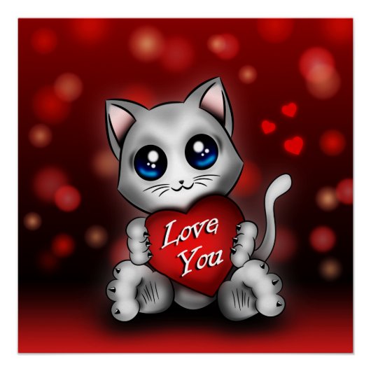 Poster Le chaton t'aime ポスター (正面)