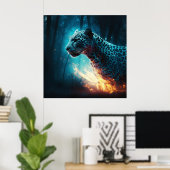 Poster Léopard blanc ポスター (ホームオフィス)