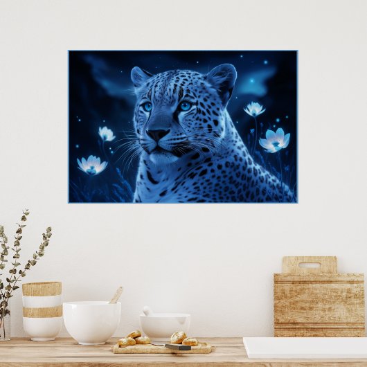 Poster Leopard's bleu ポスター (キッチン)